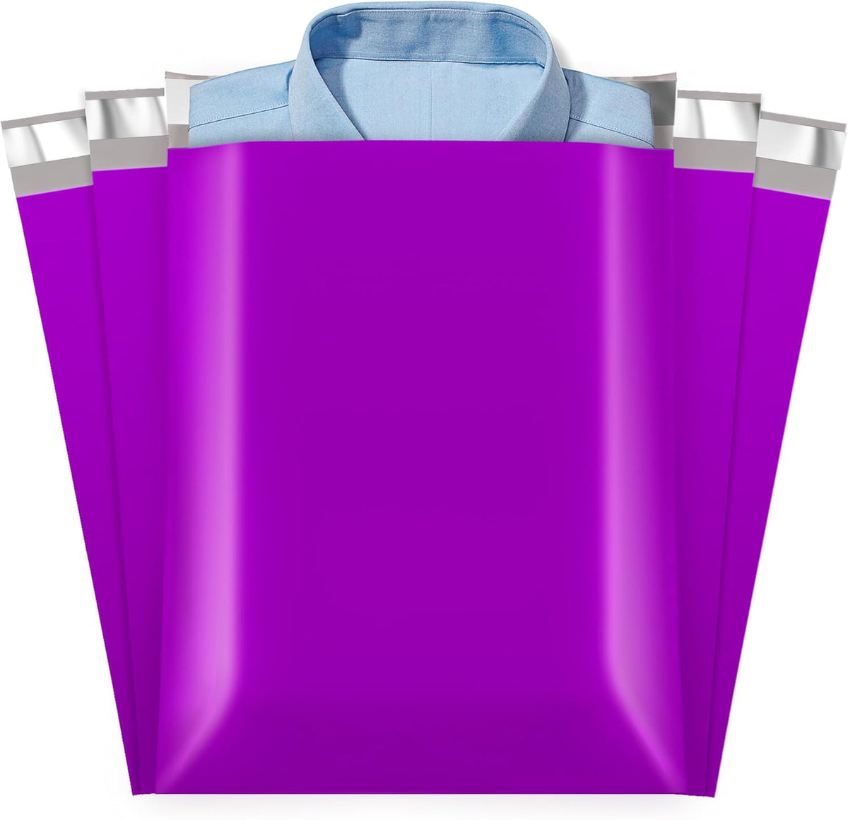 Fuxury Poly Mailers 12x15.5 Inch 500 Pcs, Bulk Shipping Bags for Clothing, Strong Adhesive Shipping Envelopes for Small Business Suppliers,Waterproof Mailers Poly Bags Mailing Envelopes Purple