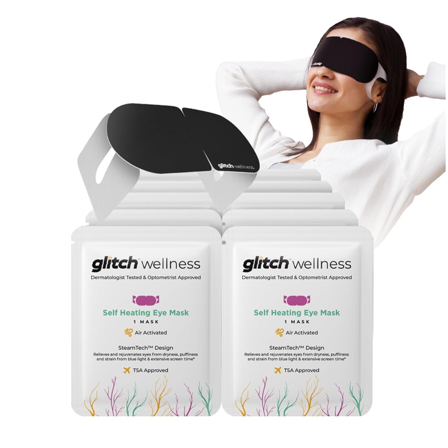 Steamtech Self Heated Eye Mask - 10 Eye Doctor Approved Warm Eye Compress for Dry Eyes - Self Heating Eye Mask for Fatigue & Dryness â Perfect Dry Eye Relief Product, Spa Experience
