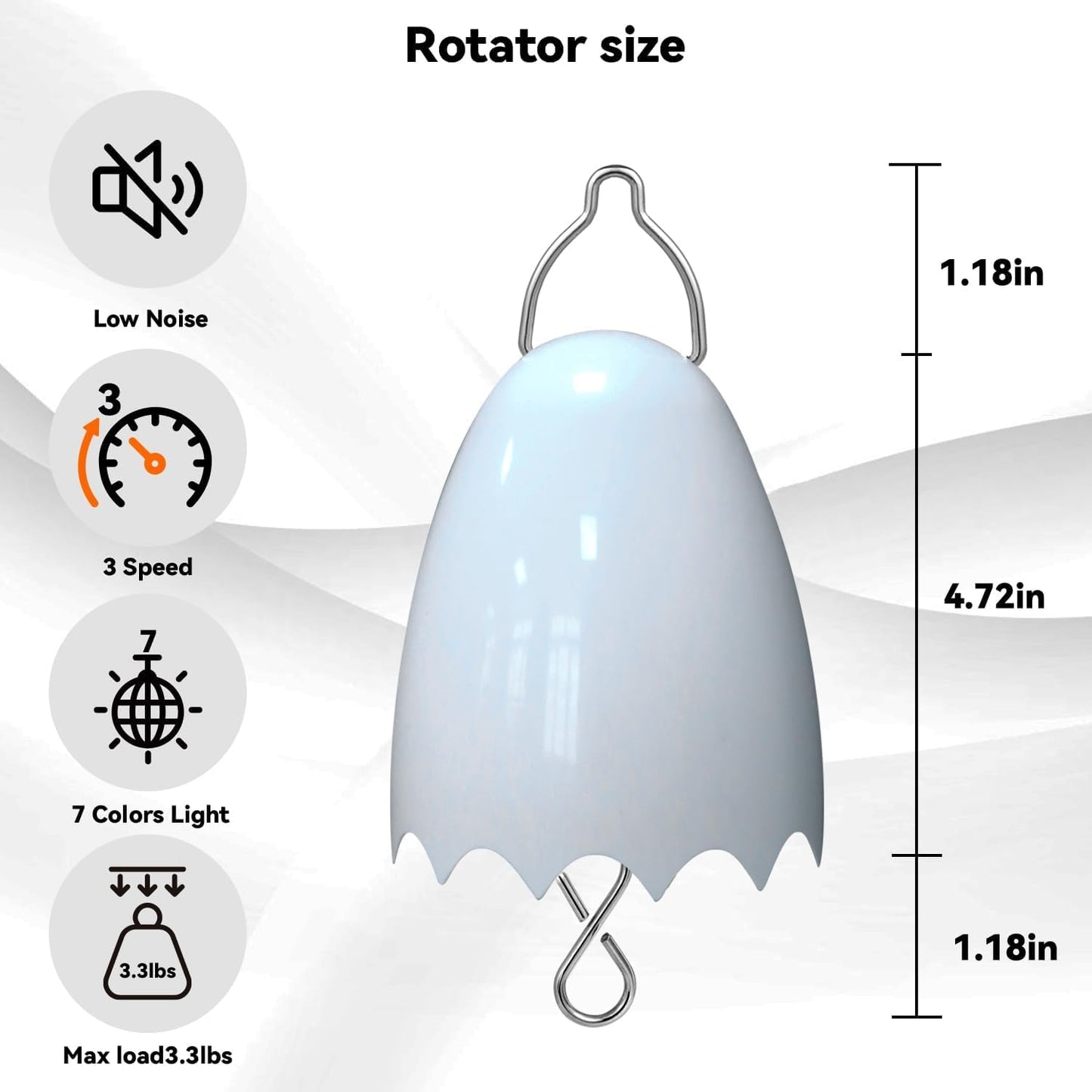 Disco Ball Motor with Remote, 3 Rotating Speed Battery Remote Control Motor, Rotating Disco Ball Light for Christmas Decorations, Parties, Home Decor, Weddings, Nightclubs, Wind Spinner