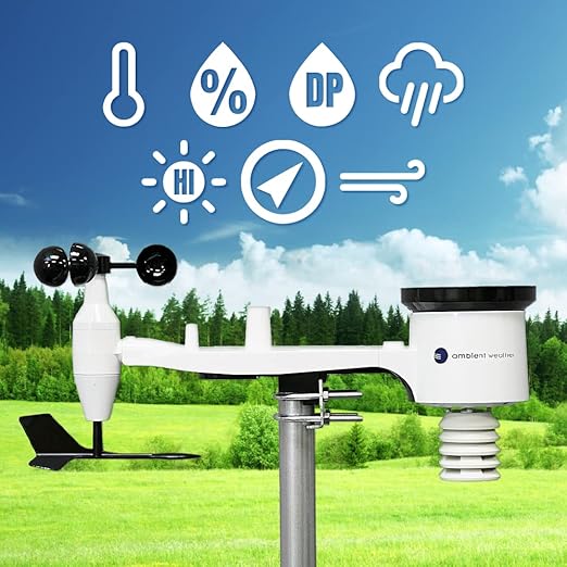Ambient Weather WS-1965 WiFi Weather Station w/Remote Monitoring and Ambient Weather Network Access