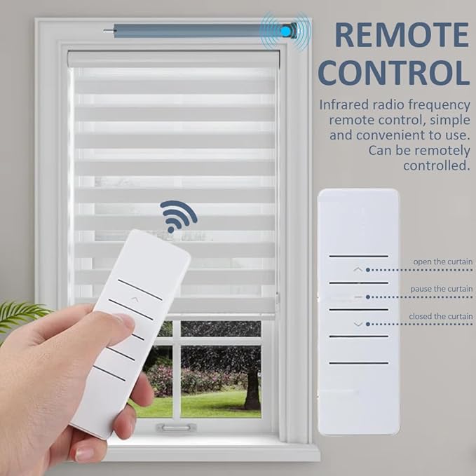 Tuya WiFi Smart Roller Shade Motor 45mm, Electric Blinds Motor No Hub Needed, Compatible with Alexa Google Home, App Control, Heavy Duty Retrofit Kit. (20 N.m for Φ63mm（2-1/2"") Groove Tube
