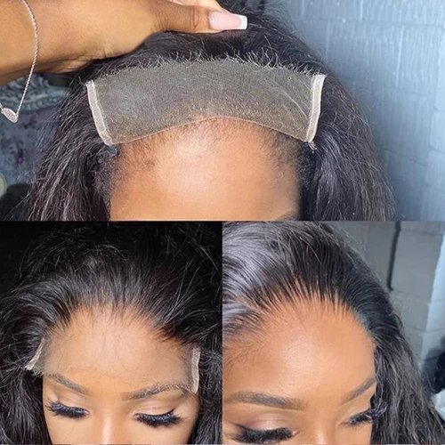 Flyzhuim 4x4 Closure Wigs Human Hair Water Wave Human Hair Wigs 18inch Wet And Wavy Wig Natural Black Lace Closure Wigs for Women Human Hair Deep Water Curly Wig With Baby Hair