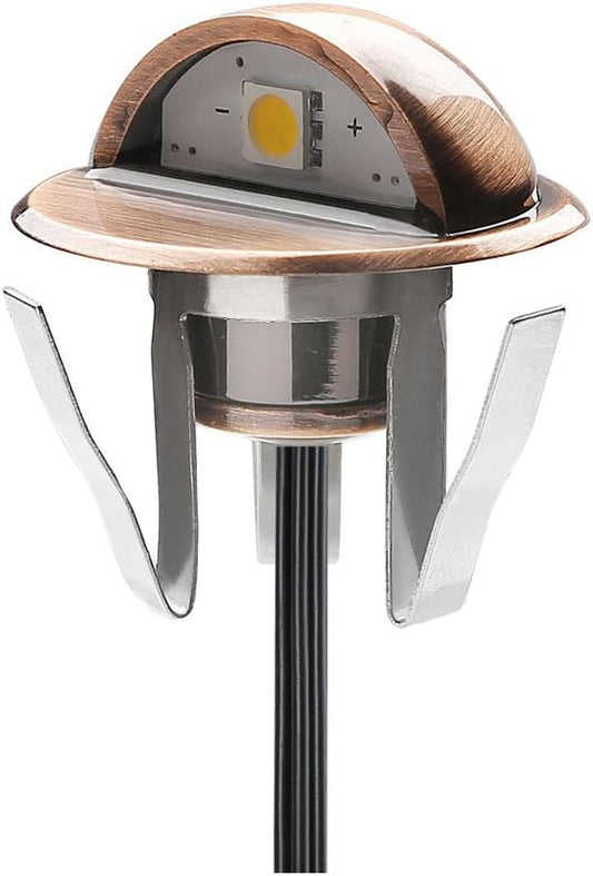 LED Stair Light Low Voltage Waterproof IP65 Outdoor 1-2/5" Recessed Wood LED Deck Lighting Yard Garden Patio Step Landscape Pathway Decor Lamp(1pcs,Blue)