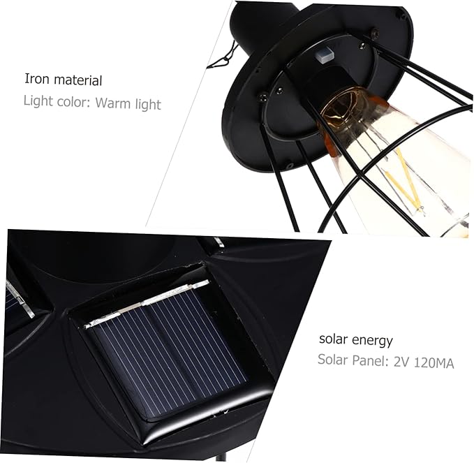Retro Solar Hanging Lamp Wrought Iron Garden Light for Outdoor Decor Landscape Illumination for Patios and Courtyards Creative Design High Brightness
