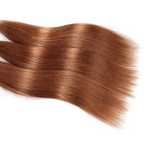 Giginger Bundles Human Hair 22 24 26 Inch Color 30 Light Brown Straight Bundles Human Hair Unprocessed Quick Weave Soft Sewn In Hair Extensions for Black Women