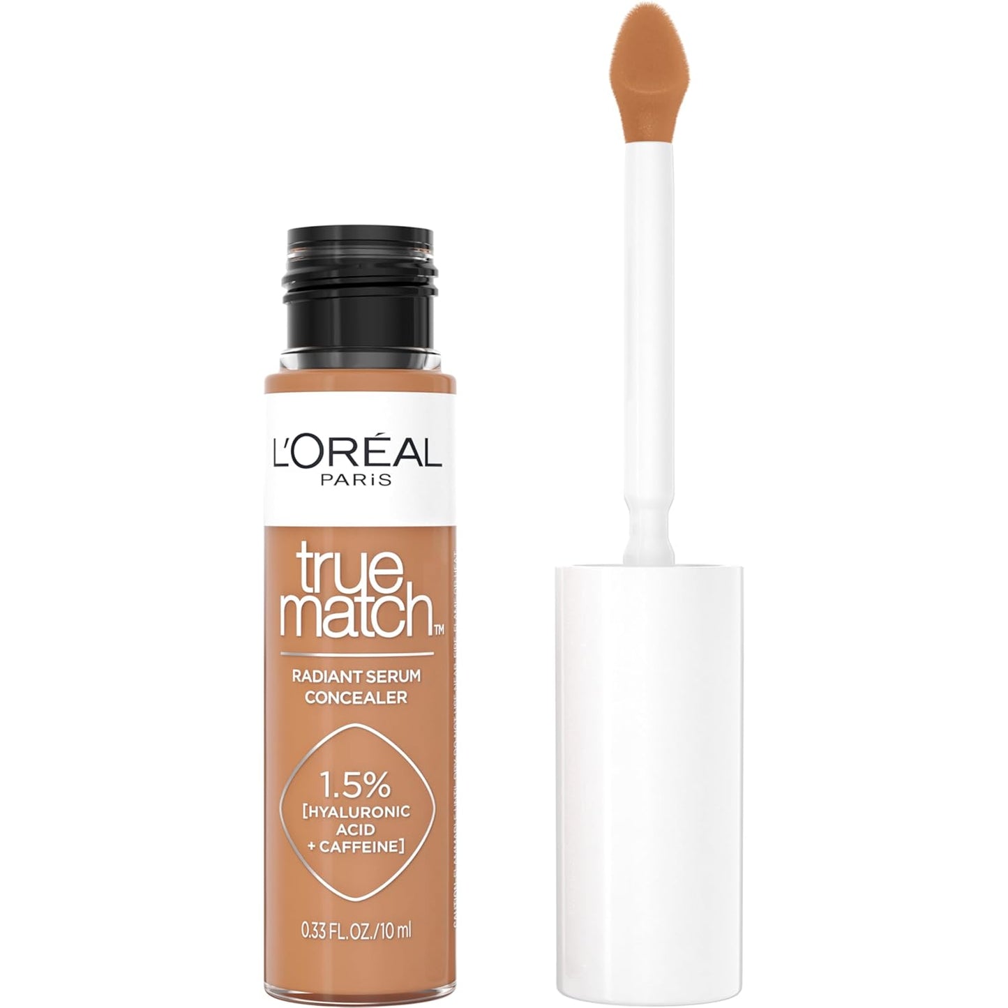 LâOrÃ©al Paris True Match Radiant Serum Concealer, Brightening Under Eye Concealer Make Up with 1.5% Hyaluronic Acid and Caffeine, N8, 0.33 Oz