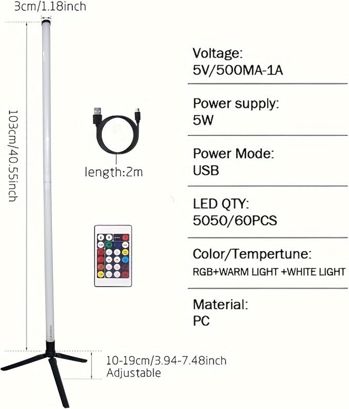 LED Corner Floor Lamp with APP Remote Control RGB Color Changing Lights USB Music Sync Gaming TV Backlight Living Room Bedroom Atmosphere Lamp Multiple Dynamic Modes