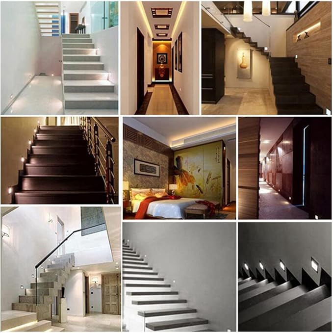 LED Step Lamp Stair Light AC85-265V Wall Light Corridor Aisle Lighting Indoor Wall Lighting WarmWhite Gold