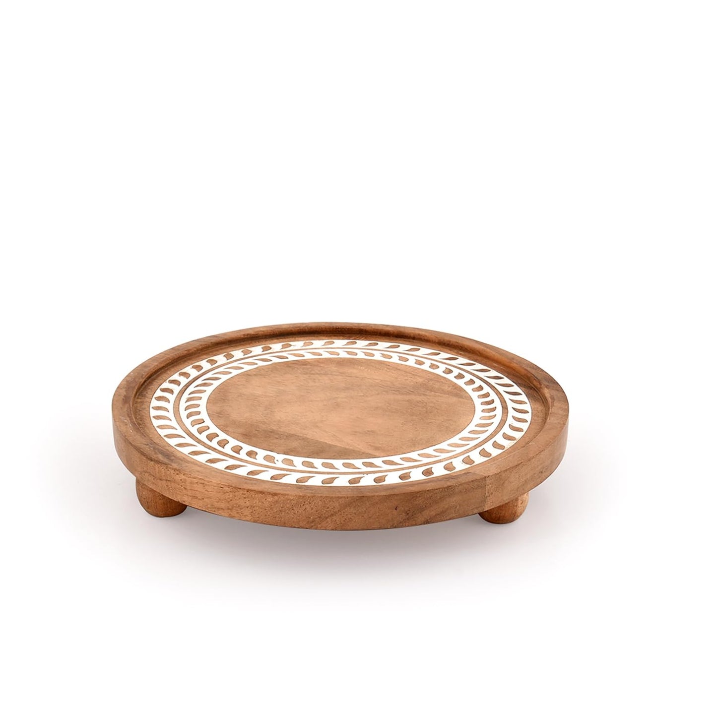 Hanol Pedestals Acacia Wood – Farmhouse Display Stands Round Minimalist Décor for Plants, Candles & Home Décor (Set of 2) ( 8" X 8"" X 1.5"")"