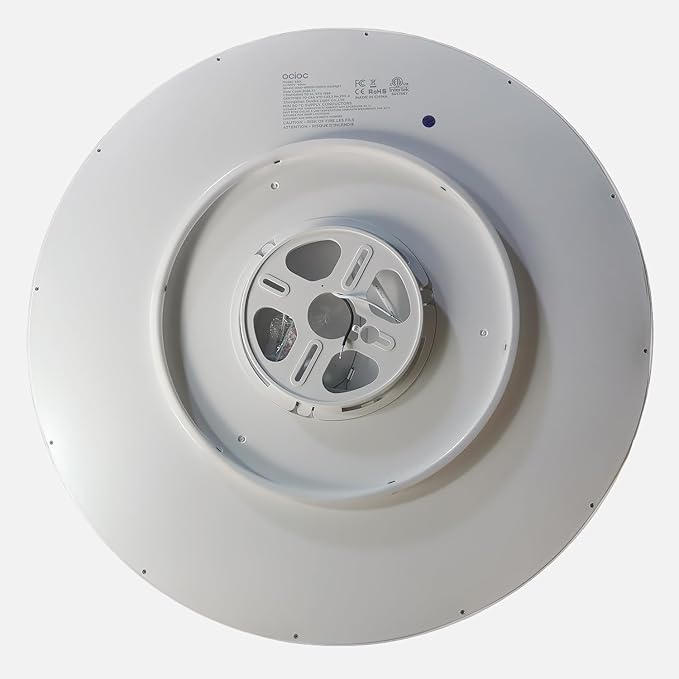 ocioc 18inch Flush Mount Ceiling Light, 36W 3600LM 5CCT Selectable, Dimmable LED Ceiling Light Fixture for Kitchen Bedroom Living Room, Modern Low Profile Style