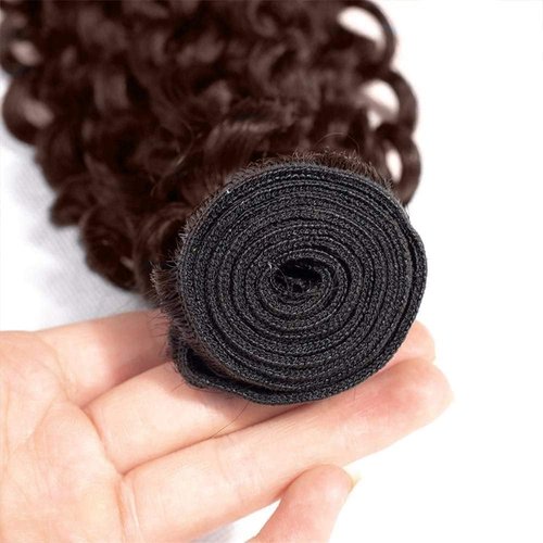Condescension Brazilian Human Hair Bundles 20 22 24 Inch Jerry Curly 3 Bundles Human Hair 100% Unprocessed Remy Brazilian Virgin Weave Hair Chocolate Brown 4 for Women