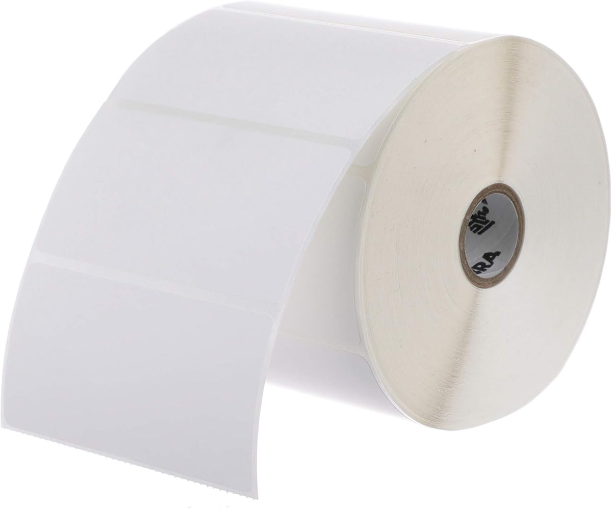 Zebra 4 x 2 in Thermal Transfer Polypropylene Labels PolyPro 3000T Permanent Adhesive Shipping Labels 1 in Core 4 rolls 10031649SP