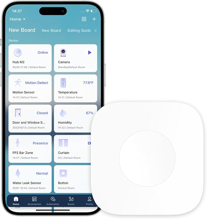 Aqara Zigbee Wireless Mini Switch,Compatible with Apple HomeKit,Google Home,Alexa,Requires Aqara Hub,Versatile 3-Way Control Button for Smart Home Devices,Works with IFTTT