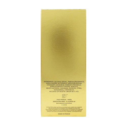 1 Million by Paco Rabanne Eau De Toilette Spray 3.4 oz for Men - 100% Authentic