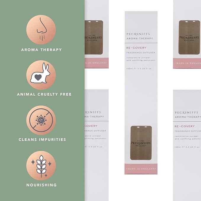 Pecksniff's Aroma Therapy Re-Covery Reed Diffuser, 100 ml/3.38 Fl Oz