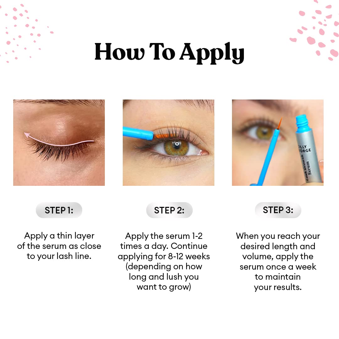 Silly George Eyelash Growth Serum for Thicker, Fuller, Longer & Bold Eyebrows, Premium Serum, Lashes & Brows Enhancer, (3ml, 0.1 Fl. oz)