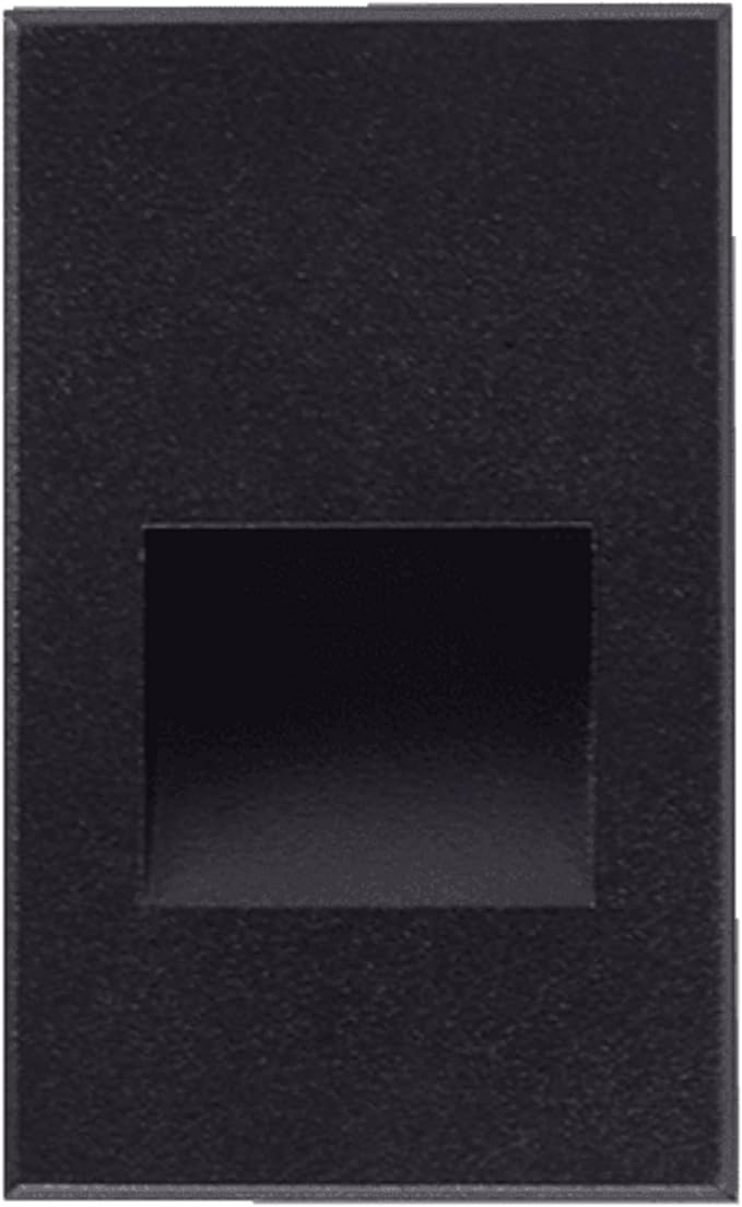 3W LED Vertical Step Lights, Black Finish, 120V Dimmable LED Stair Lights Indoor and Outdoor, 125 Lumens, CRI 90+, IP-65 IC Rated, ETL Listed, Warm White 3000k
