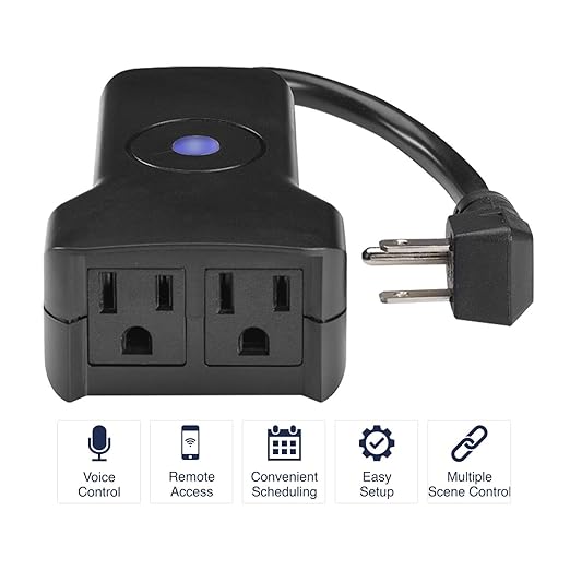 NSI Industries WFOP2 120V Wi-Fi Plug Outdoor Dual Receptacle