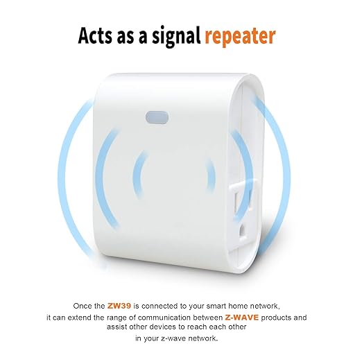 Zwave Smart Light Dimmer Plug, Plug-in Socket, Built-in Repeater, Z Wave Hub Required, Works with SmartThings, Wink, Alexa, Google Assistant