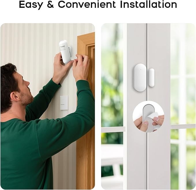 Security Systems for House,Wireless Alarm System with WiFi+GSM/4G,App Alerts & Auto Alarm Dial,Door/Window Alarms Motion Sensors Remote Control,Smart Life Tuya APP,NO Monthly Fees