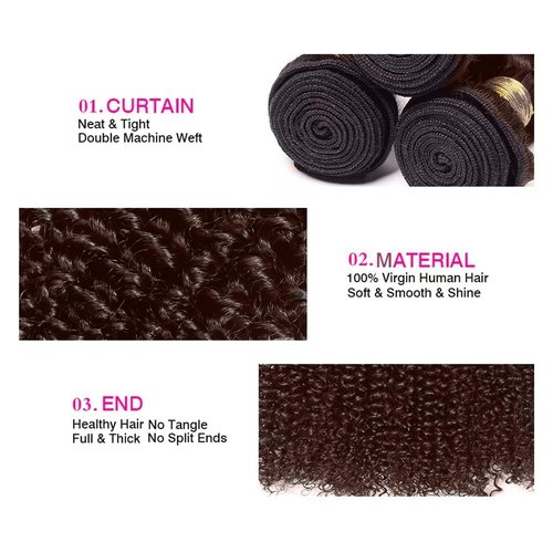 Condescension Brazilian Human Hair Bundles 16 18 20 Inch Jerry Curly 3 Bundles Human Hair 100% Unprocessed Remy Brazilian Virgin Weave Hair Chocolate Brown 4 for Women