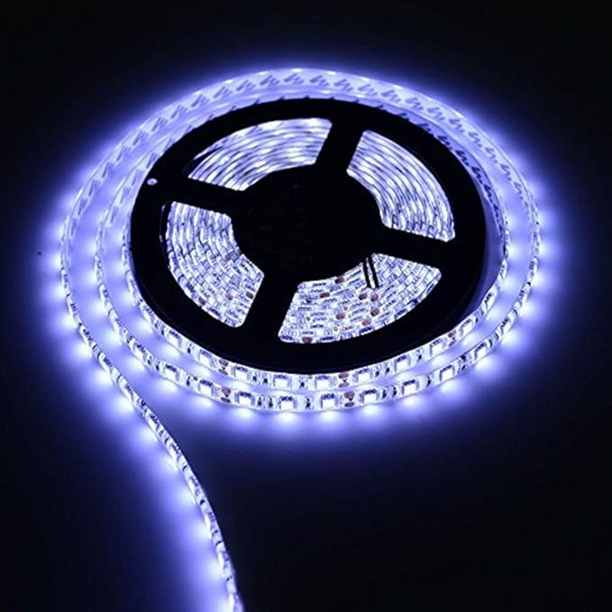 12V Flexible SMD 5050 RGB LED Strip Lights, LED Tape, Multi-Colors, 300 LEDs, Non-Waterproof, Light Strips, Color Changing, Pack of 16.4ft/5m Strips