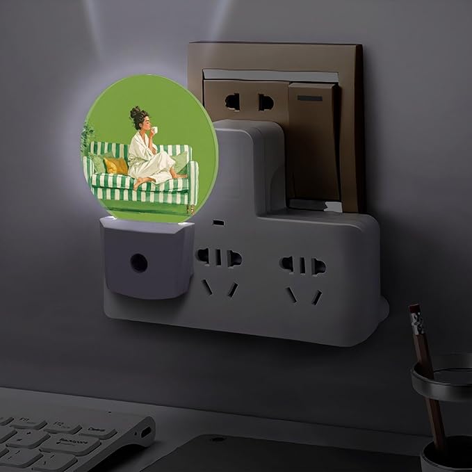 Night Lights Plug Into Wall, Elegant Interior LED Smart Light Sensor Night Light Auto Dusk to Dawn for Hallway, Bedroom, Bathroom, Stairway