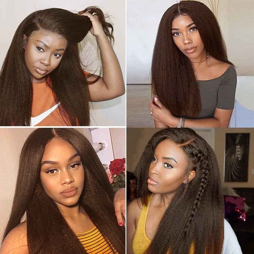 Condescension Human Hair Bundles 16 18 20 Inch Color 4 Kinky Yaki Wave Human Hair Bundles Unprocessed Brazilian Virgin Hair for Black Women