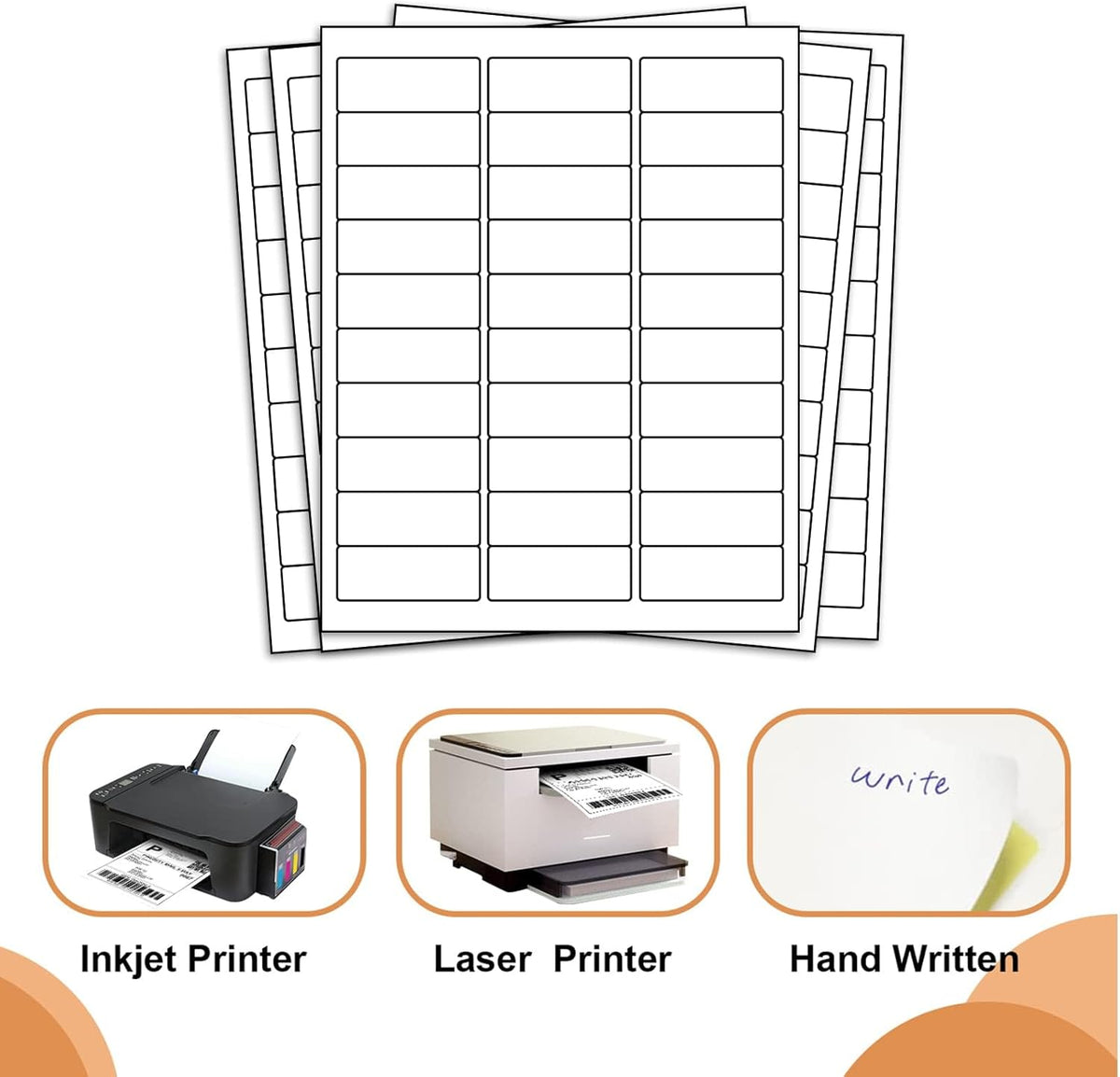 30-up 1" X 2-5/8" Address Mailing Labels for Laser and Inkjet Printers, 500 Sheets SKU Product Labels (75000 Labels)