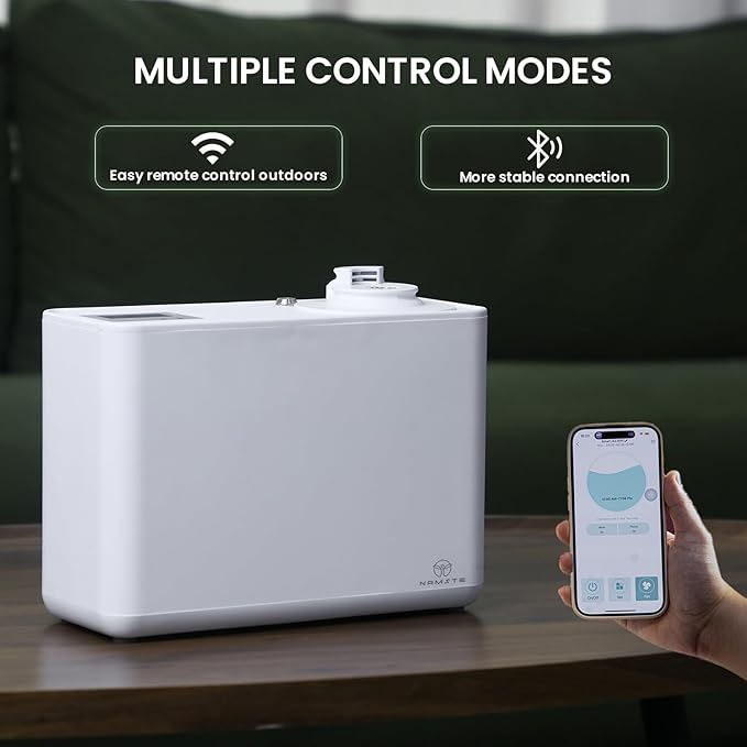 Waterless Diffuser HVAC Aromatherapy Machine, Long Lasting Aroma 800ml Home Luxury Scent Diffusers, 4000 Sq.Ft Coverage, APP & Button Control, Cold Air Diffusion for Home Hotel Mall Office