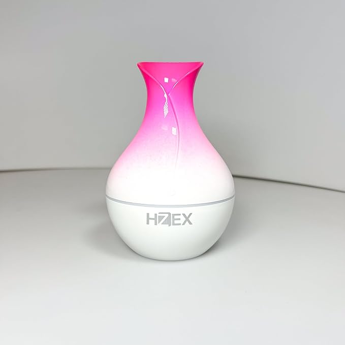 Spiral Essential Oil Diffuser with 7 Color Changing Lights and 5V USB Cable for Home Office, 130ml Mist Humidifier Silent Aroma Diffusers, Variant Colors (Fuchsia)