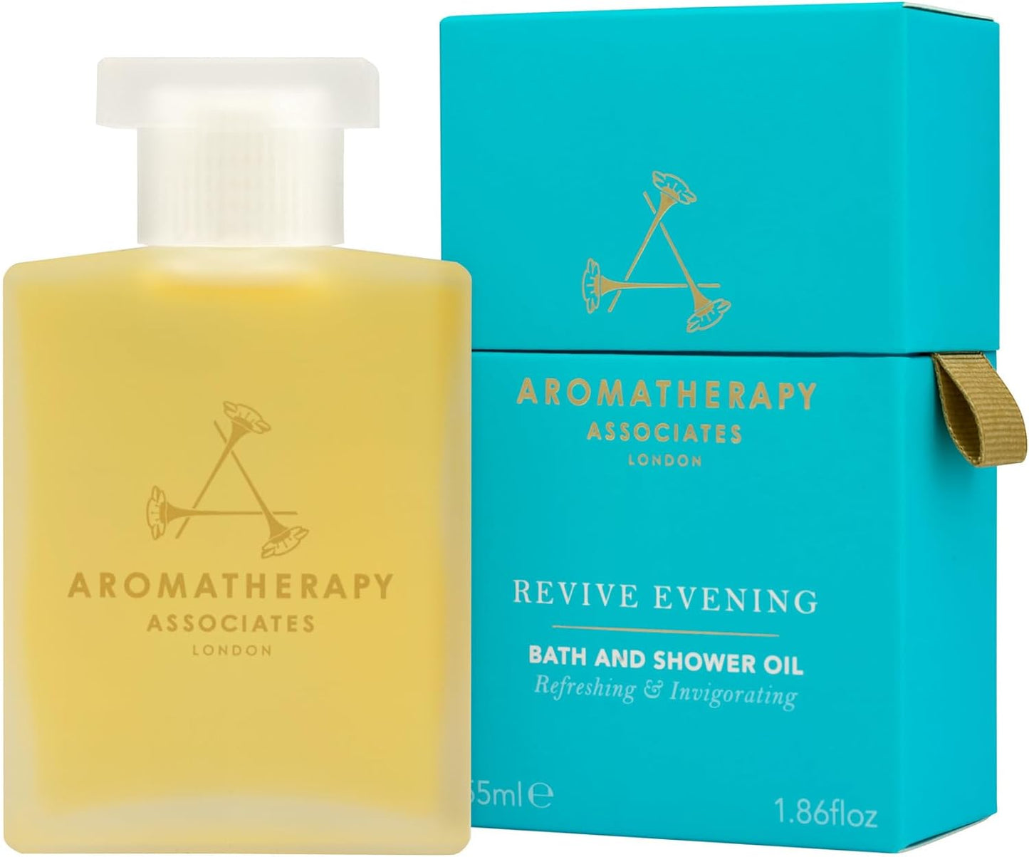 Aromatherapy Associates Revive Evening Bath and Shower Oil â Natural Hydrating Oil with 3 Essential Oils to Refresh Mind, Body, and Spirit (1.86 oz)