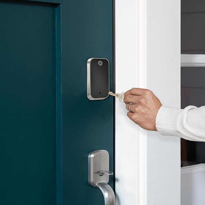 Yale Assure Lock 2 Touch Deadbolt, Satin Nickel Keyed Smart Entry Door Lock with Bluetooth Connected Touchscreen Keypad and Fingerprint Scanner for Code Entry (No Wi-Fi), YRD420-F-BLE-619