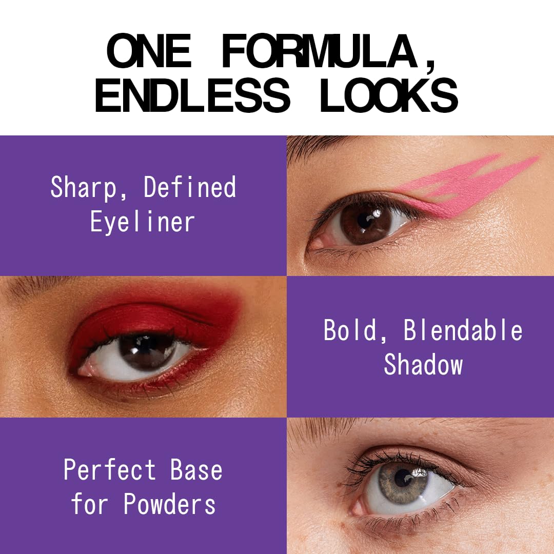 about-face Matte Fluid Eye Paint Morning Glory – High-Pigment Liquid Eyeshadow, Long-Lasting, No-Budge Matte Finish, Vegan & Cruelty-Free (Indigo Purple)