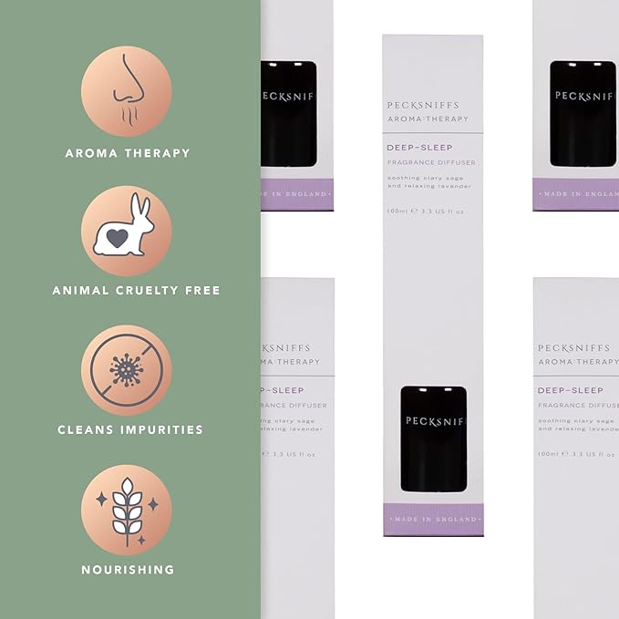 Pecksniff's Deep-Sleep Aromatherapy Diffuser, 100 ml/3.38 Fl Oz, Long-Lasting Fragrance for Relaxation