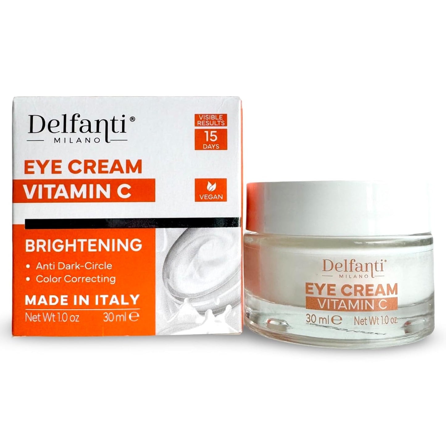 Delfanti-Milano â¢ VITAMIN C EYE CREAM â¢ Fast Result â¢ Vegan â¢ Made in Italy