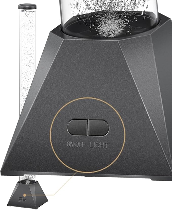 CALOVER Large 4FT Sensory Fish Bubble Tube Aquarium Night Light Tower Lamp Calming Relax for Autistic ADHD Children Alleviating Stress and Anxiety in Adults