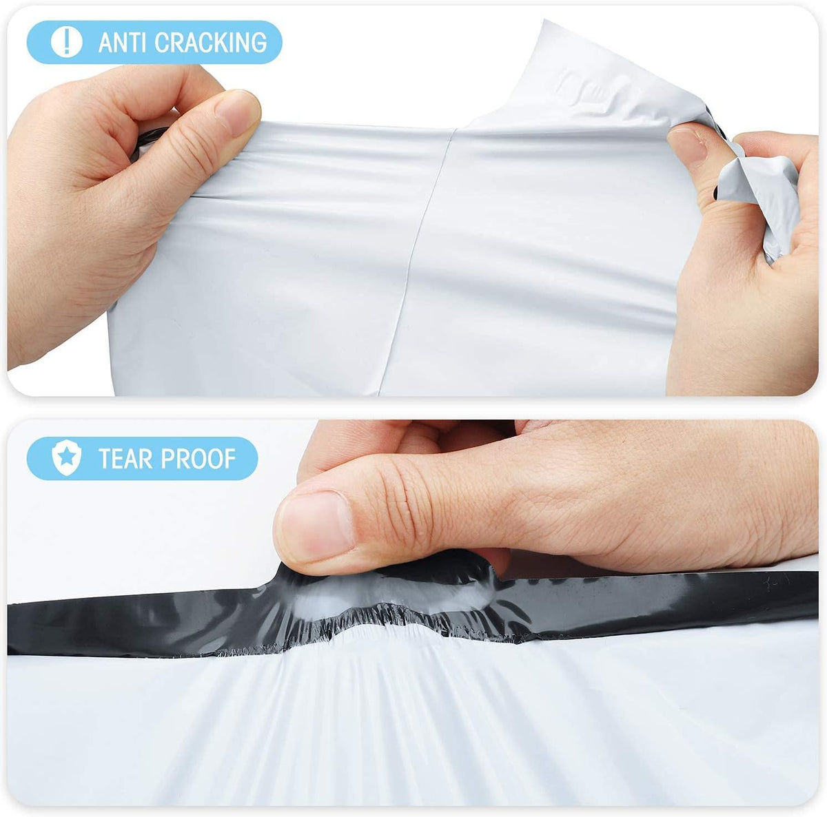 Fuxury Poly Mailers 24 x 24 Inch 600 Pack, Bulk Shipping Bags for Clothing, Strong Adhesive Shipping Envelopes for Small Business Suppliers,Waterproof Mailers Poly Bags Mailing Envelopes White