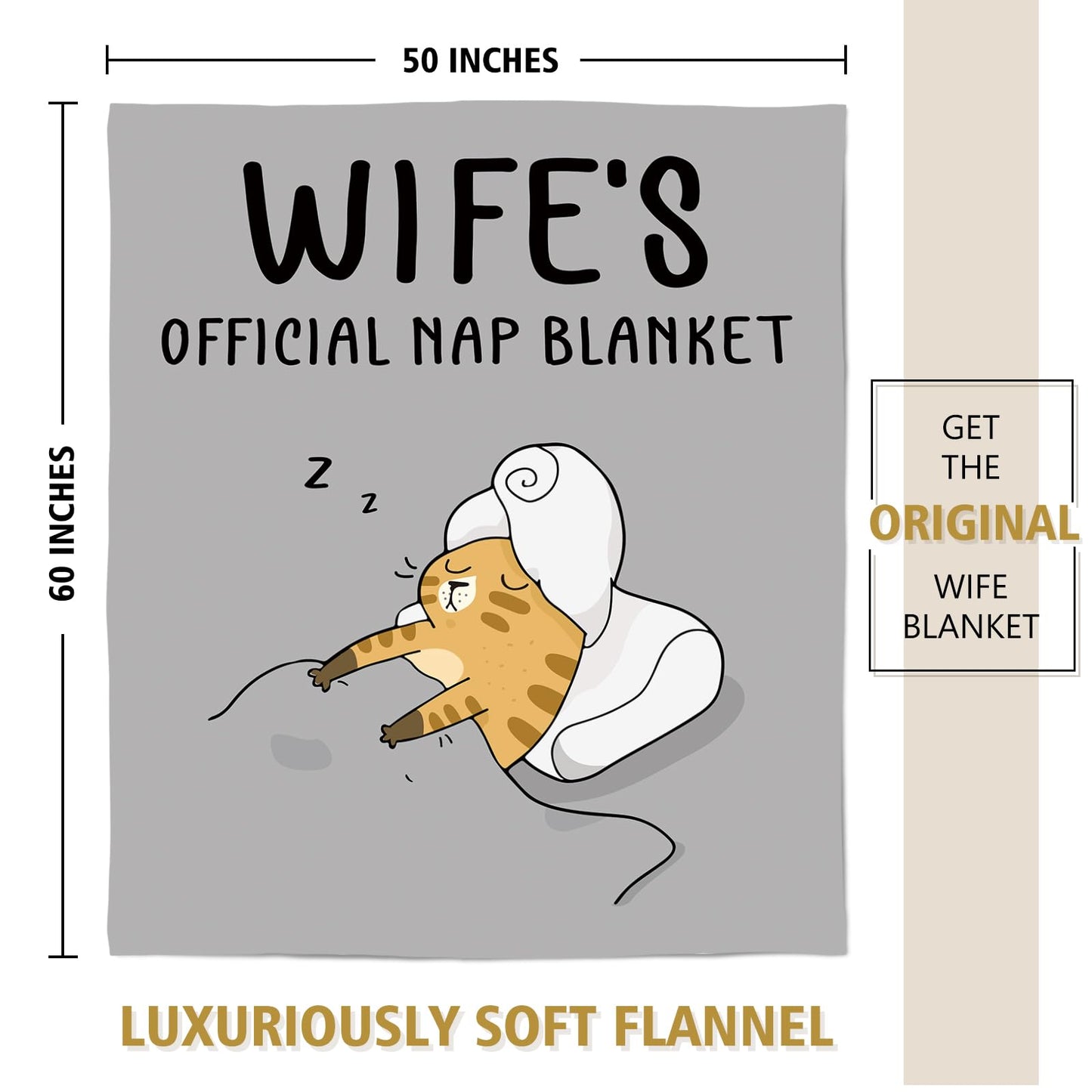 SteadStyle Gifts for Wife from Husband - Gifts for Her Blanket, Wife Birthday Gift Ideas, Wedding Anniversary Romantic Gift for Wifey, Valentine's Mother's Day Present for Her 60"X 50"