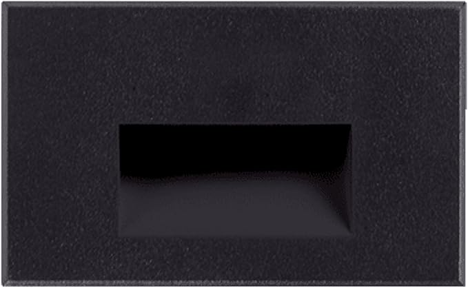 5W LED Horizontal Step Lights, Black Finish, 120V Dimmable LED Stair Lights Indoor and Outdoor, 200 Lumens, CRI 90+, IP-65 IC Rated, ETL Listed, Super White 5000k