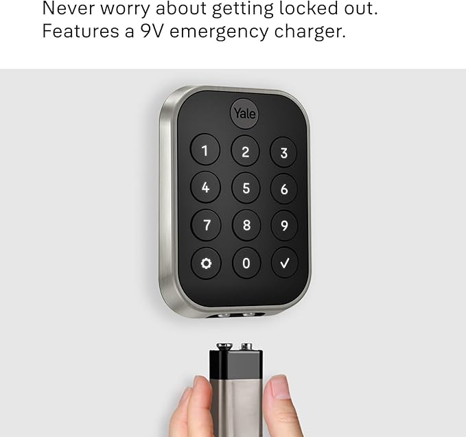 Yale Assure Lock 2 Deadbolt, Satin Nickel Keyless Entry Door Lock with Digital Touchscreen Keypad and Bluetooth Connectivity (No Wi-Fi), ‎YRD430-BLE-619