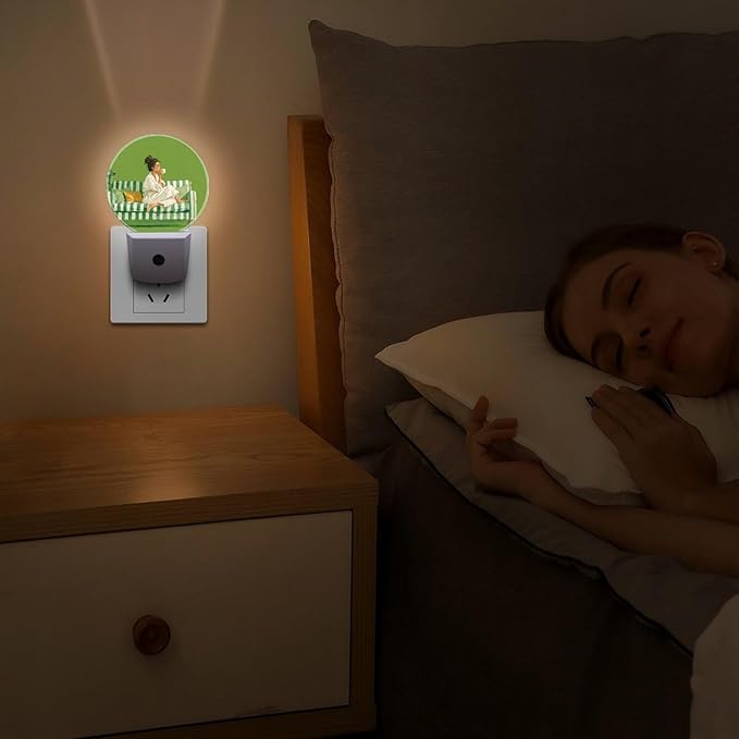 Night Lights Plug Into Wall, Elegant Interior LED Smart Light Sensor Night Light Auto Dusk to Dawn for Hallway, Bedroom, Bathroom, Stairway