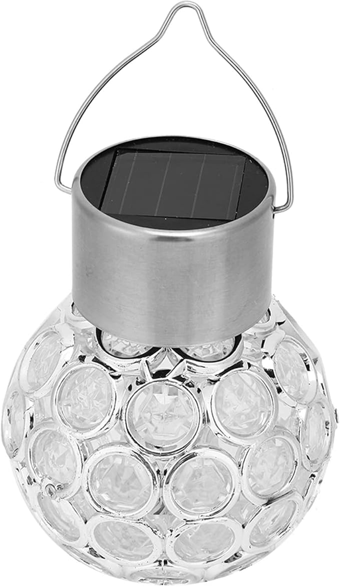 Akozon Solarpowered LED Hanging Light for Lawn, Courtyard and Garden Decor, for Home Outdoor Decoration
