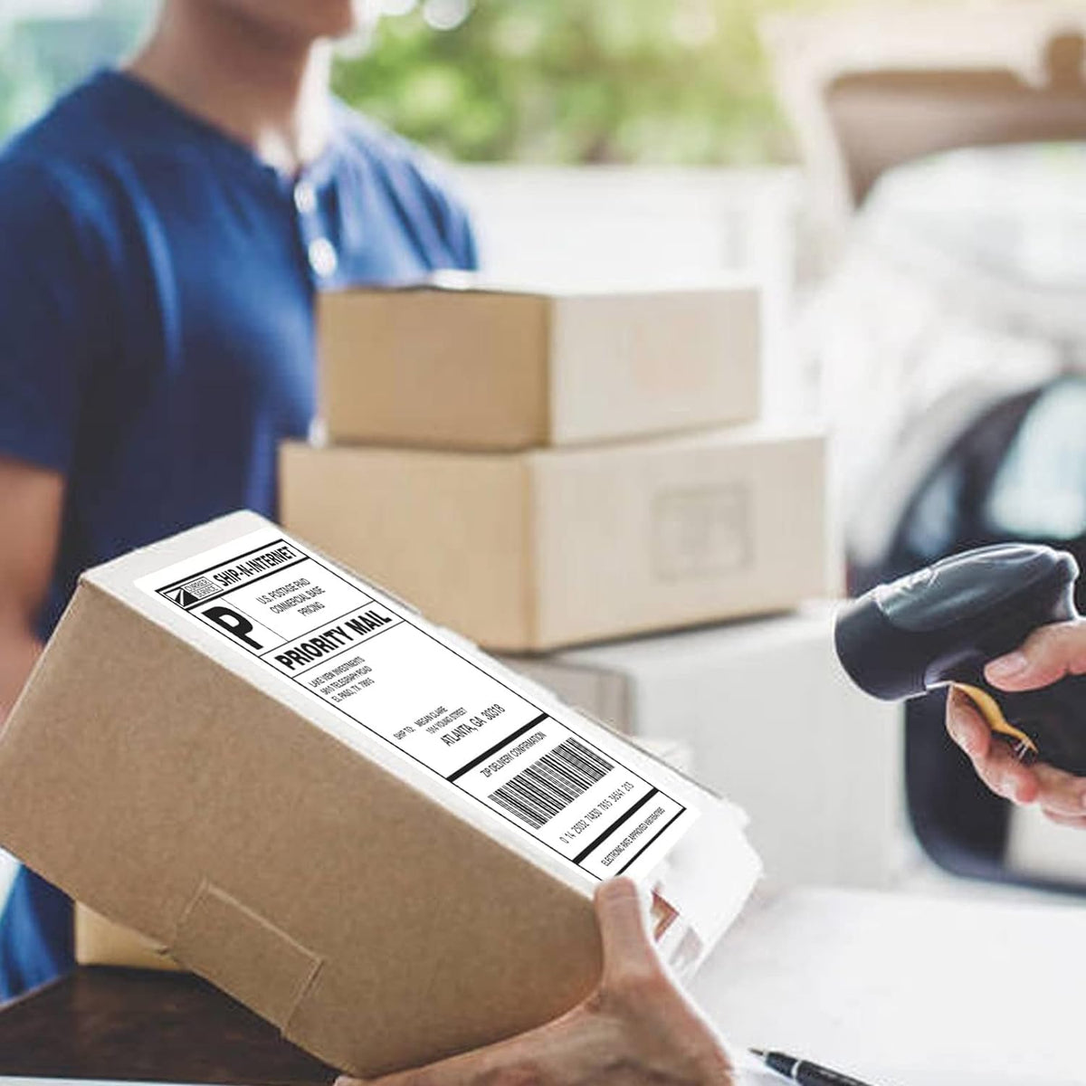 Shipping Labels 2 Per Sheet Round Corner Half Sheet Labels Mailing Labels for Packages Laser & Inkjet Printer Labels, 8126/5126 (500sheet-1000labels)