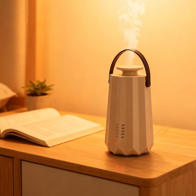 Fabater Essential Oil Diffuser, Smart Fragrance Diffuser, Portable 50ml Smart Scent Air Machine, App Control Low Noise Air Freshener for Plants, Pets, Home, Office, Dormitory (Beige)