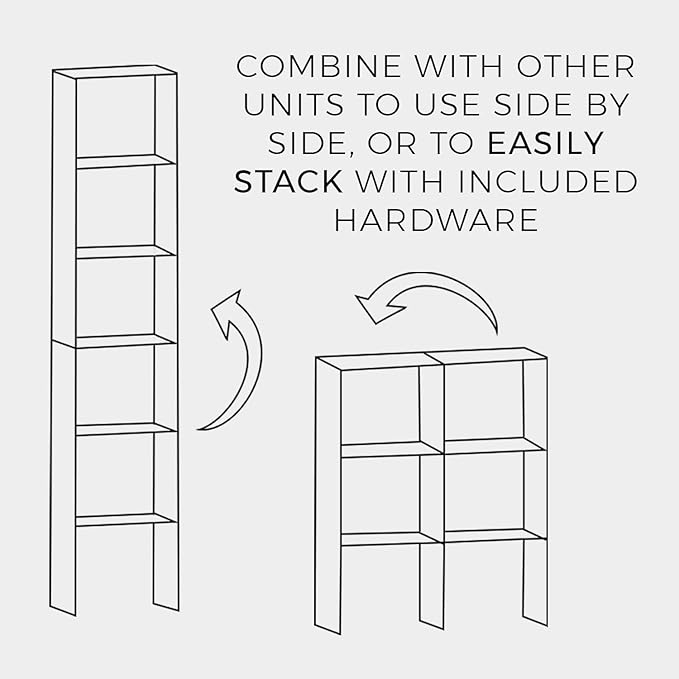 ClosetMaid 8953 Stackable Vertical Organizer, 31.5" H x 12.01" W x 11.61" D, White
