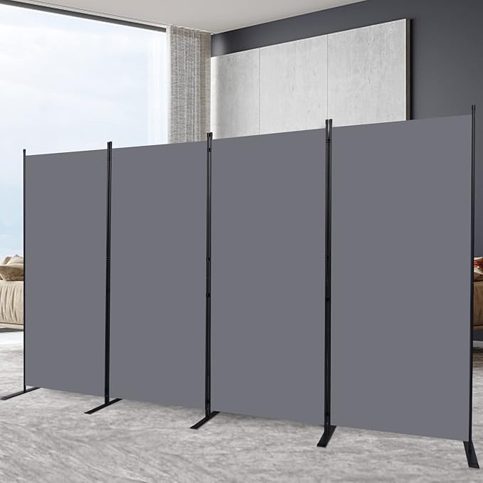Room Divider 6FT Portable Room Dividers and Folding Privacy Screens, 136'' W Fabric Divider for Room Separation, 4 Panel Partition Room Dividers Freestanding Wall Divider Screen for Dorm Studio Office