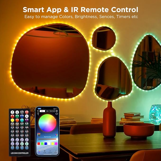 100ft Color Changing Christmas String Lights, 300 LED Twinkle Fairy Lights String Waterproof, 200+ Scene Modes, Smart App & Remote for Indoor Outdoor Christmas Tree Xmas Bedroom Patio Decor