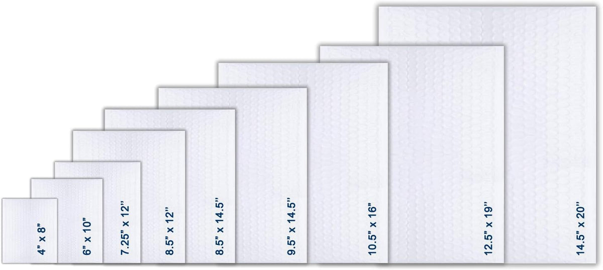 4x8 inches Poly Bubble Mailer Self Seal Bubble Shipping Envelopes 2.5 Mil 500 Pack