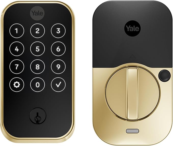 Yale Assure Lock 2 Deadbolt, Lifetime Brass Key-Free Smart Lock with Bluetooth Connected Touchscreen Keypad for Code Entry (No Wi-Fi), YRD420-BLE-P05